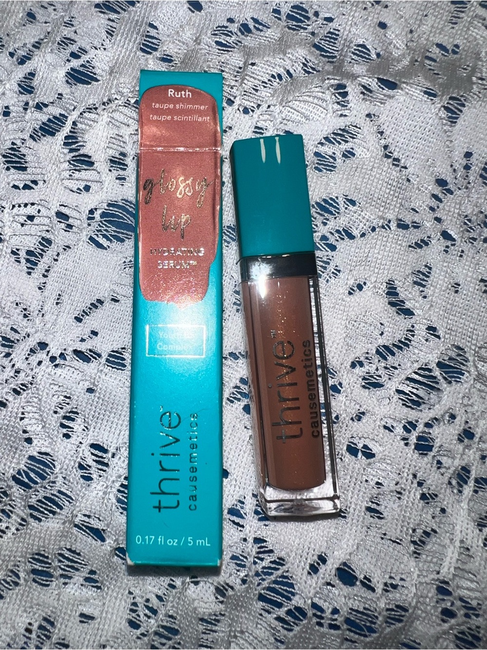 Thrive causemetics glossy Lip hydrating serum RUTH Taupe Shimmer